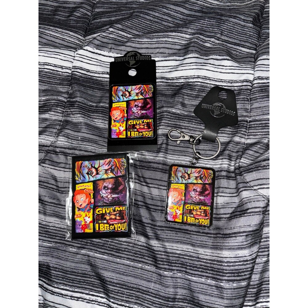 HHN 2023 Chucky Pin & Magnet & keychain Collectable Set New